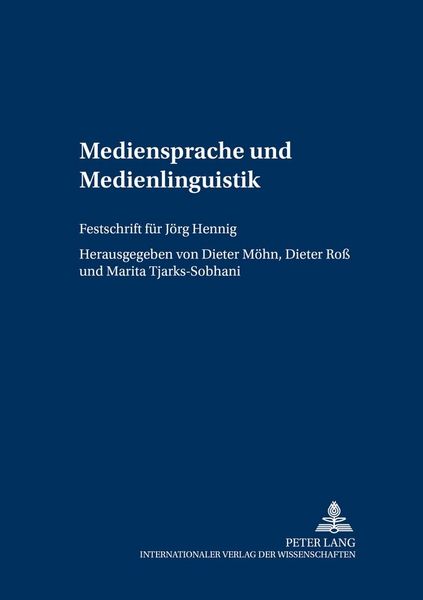 Produktbild: Mediensprache und Medienlinguistik