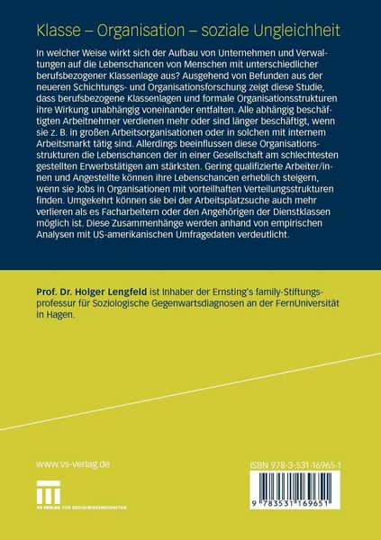 Produktbild: Klasse - Organisation - soziale Ungleichheit
