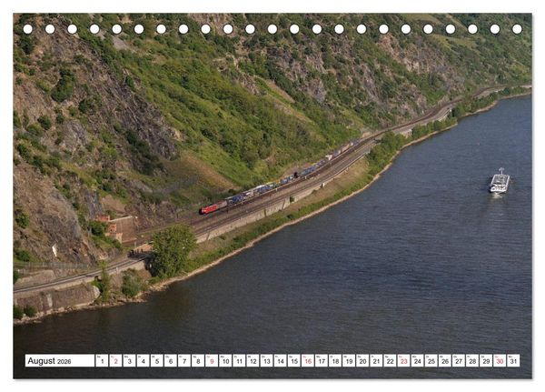 Produktbild: Eisenbahn an Rhein und Mosel 2026 (Tischkalender 2026 DIN A5 quer), CALVENDO Monatskalender