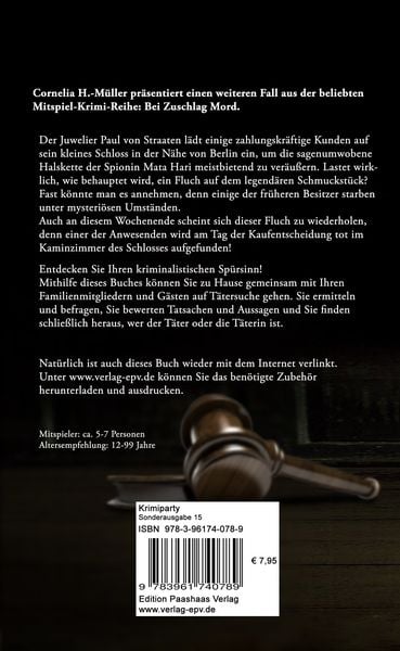 Produktbild: Krimiparty Sonderausgabe 15: Bei Zuschlag Mord