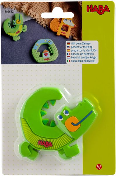 Produktbild: HABA Greifling Kroko mit Rillen gr&uuml;n