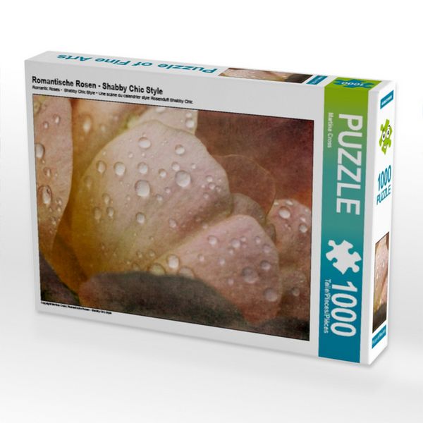 Produktbild: CALVENDO Puzzle Romantische Rosen - Shabby Chic Style | 1000 Teile Lege-Gr&ouml;&szlig;e 64x48cm Foto-Puzzle f&uuml;r gl&uuml;ckliche Stunden