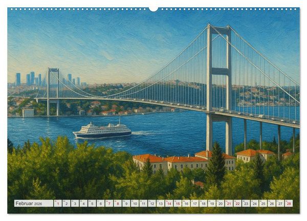 Produktbild: Sehenswertes in Istanbul - Die Sprache der Farben (hochwertiger Premium Wandkalender 2026 DIN A2 quer), Kunstdruck in Hochglanz