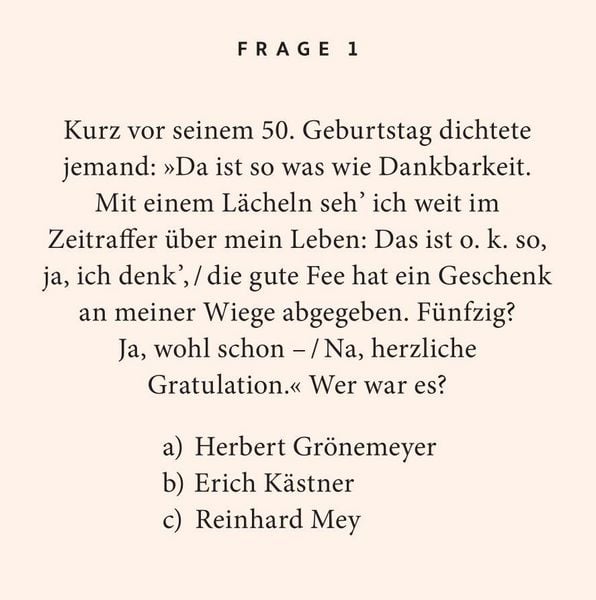 Produktbild: 50. Geburtstag. Das Quiz