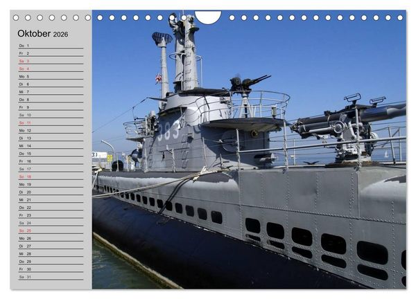 Produktbild: U-Boote. Milit&auml;rische Unget&uuml;me (Wandkalender 2026 DIN A4 quer), CALVENDO Monatskalender