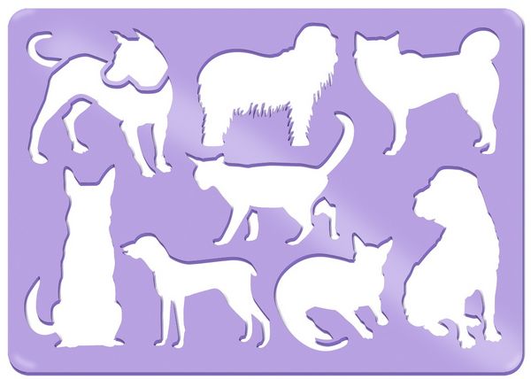 Produktbild: Mal-Schablonen-Set 1 ("Tiere")