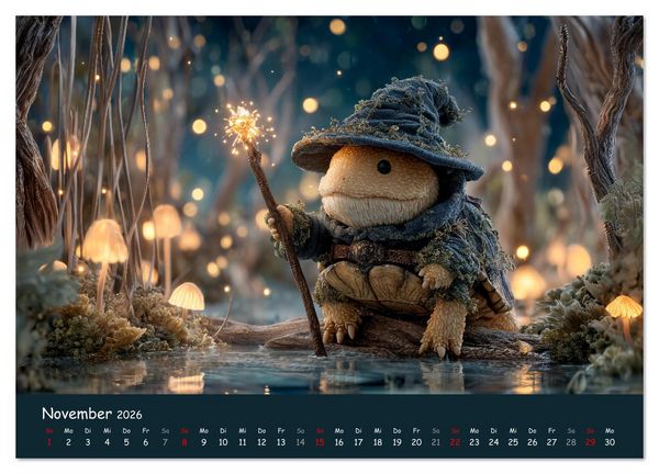 Produktbild: Magischer M&auml;rchenwald - Kinderkalender mit Tier-Zauberern (Wandkalender 2026 DIN A4 quer), CALVENDO Monatskalender