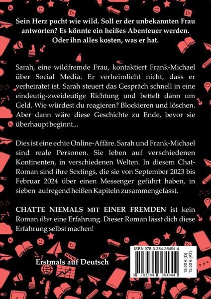 Produktbild: Chatte niemals mit einer Fremden - Eine wahre Online-Aff&auml;re