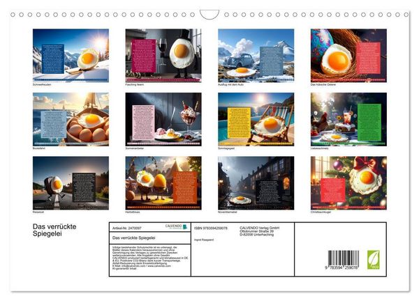 Produktbild: Das verr&uuml;ckte Spiegelei (Wandkalender 2027 DIN A3 quer), CALVENDO Monatskalender