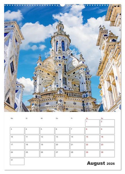 Produktbild: Schl&ouml;sser der Loire - Reiseplaner (Wandkalender 2026 DIN A2 hoch), CALVENDO Monatskalender