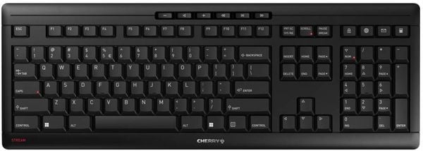 CHERRY JK-8550EU-2 Kabellos Tastatur US-International, QWERTY Schwarz