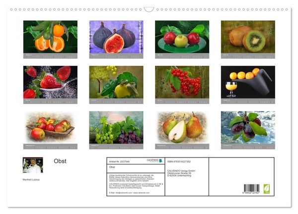Produktbild: Obst (Wandkalender 2026 DIN A2 quer), CALVENDO Monatskalender