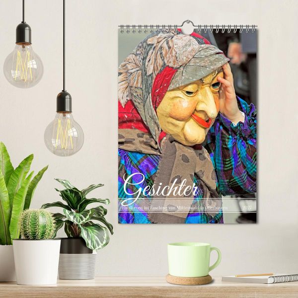 Produktbild: Gesichter, Holzlarven im Fasching von Mittenwald in Oberbayern (Wandkalender 2027 DIN A4 hoch), CALVENDO Monatskalender