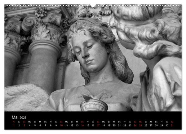 Produktbild: Lebende Steine - Skulpturen auf dem Friedhof Staglieno (Wandkalender 2026 DIN A2 quer), CALVENDO Monatskalender