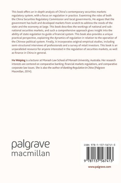 Produktbild: The Regulation of Securities Markets in China