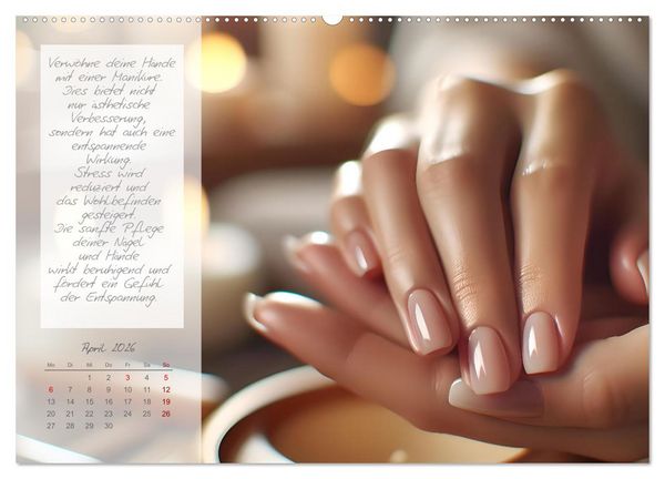 Produktbild: Wellnesstage zuhause - 12 anregende KI Ideen f&uuml;r deine pers&ouml;nlichen Spa Tage (hochwertiger Premium Wandkalender 2026 DIN A2 quer), Kunstdruck in Hochglanz
