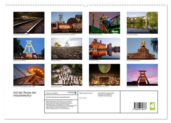 Produktbild: Auf der Route der Industriekultur (hochwertiger Premium Wandkalender 2026 DIN A2 quer), Kunstdruck in Hochglanz