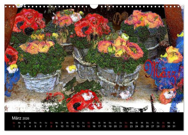 Produktbild: Blumen - Digital (Wandkalender 2026 DIN A3 quer), CALVENDO Monatskalender