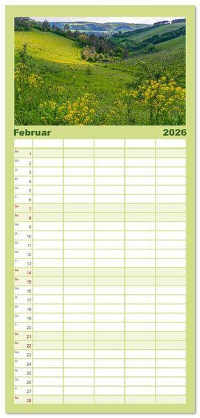 Produktbild: Familienplaner 2026 - Franken - Malerische Orte und Landschaften mit 5 Spalten (Wandkalender, 21 x 45 cm) CALVENDO