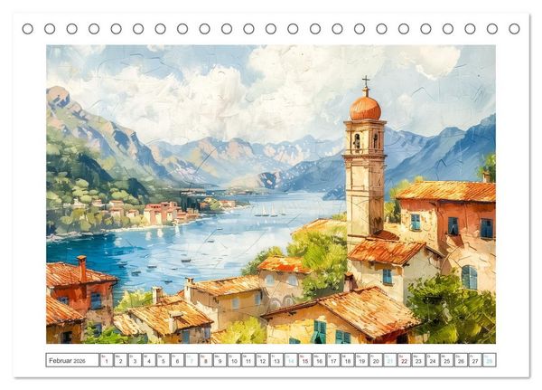 Produktbild: Mediterrane Landschaften (Tischkalender 2026 DIN A5 quer), CALVENDO Monatskalender