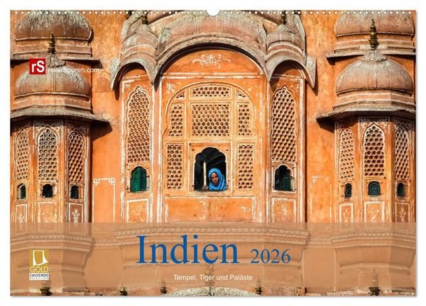 Produktbild: Indien 2026 Tempel, Tiger und Pal&auml;ste (Wandkalender 2026 DIN A2 quer), CALVENDO Monatskalender