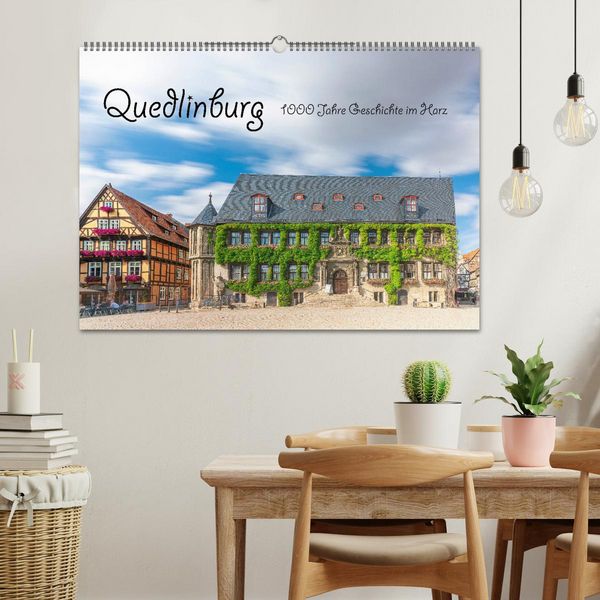 Produktbild: Quedlinburg - 1000 Jahre Geschichte im Harz (Wandkalender 2026 DIN A2 quer), CALVENDO Monatskalender