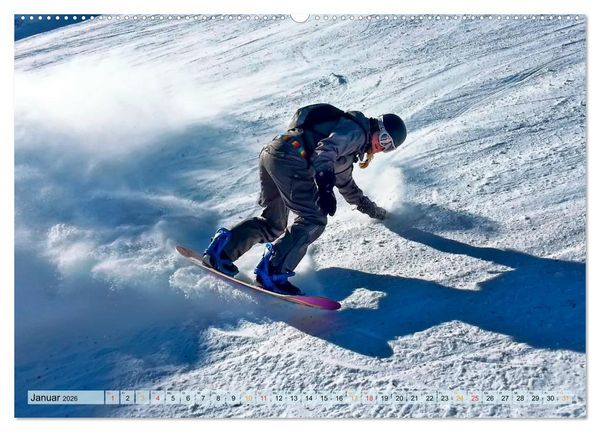 Produktbild: Snowboarden - ein St&uuml;ck Freiheit (Wandkalender 2026 DIN A2 quer), CALVENDO Monatskalender