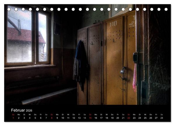 Produktbild: Verlassene Orte - Die Lokomotivwerkstatt (Tischkalender 2026 DIN A5 quer), CALVENDO Monatskalender