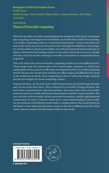 Produktbild: Theory of Reversible Computing