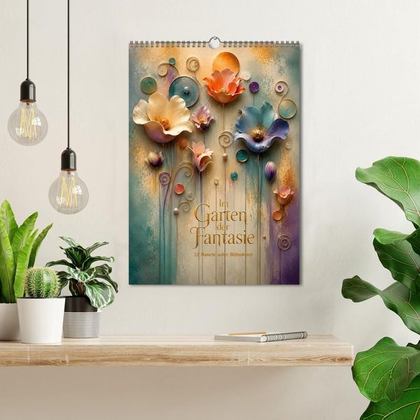 Produktbild: Im Garten der Fantasie - 12 Monate voller Bl&uuml;tenkunst (Wandkalender 2027 DIN A3 hoch), CALVENDO Monatskalender