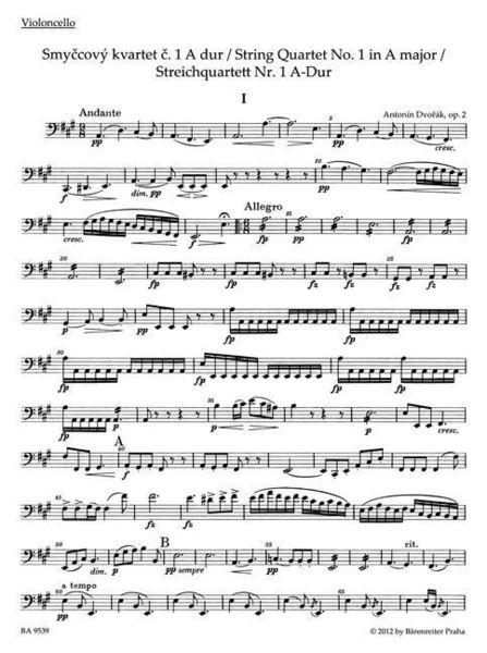 Produktbild: Dvor&aacute;k, A: Streichquartett Nr. 1 A-Dur op. 2 (Smyccov&yacute; kvart