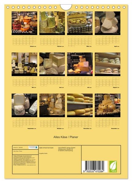 Produktbild: Alles K&auml;se / Planer (Wandkalender 2026 DIN A4 hoch), CALVENDO Monatskalender