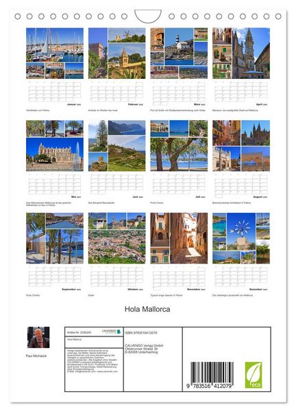 Produktbild: Hola Mallorca (Wandkalender 2026 DIN A4 hoch), CALVENDO Monatskalender