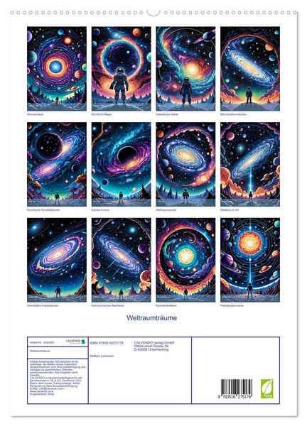 Produktbild: Weltraumtr&auml;ume (hochwertiger Premium Wandkalender 2026 DIN A2 hoch), Kunstdruck in Hochglanz
