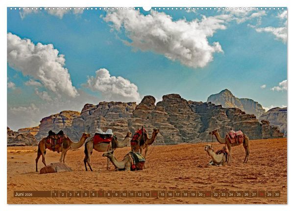 Produktbild: Die W&uuml;ste Wadi Rum (Wandkalender 2026 DIN A2 quer), CALVENDO Monatskalender