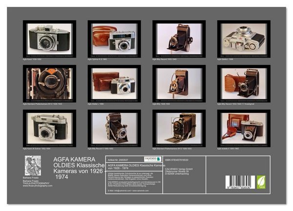 Produktbild: AGFA KAMERA OLDIES Klassische Kameras von 1926 - 1974 (Wandkalender 2026 DIN A3 quer), CALVENDO Monatskalender