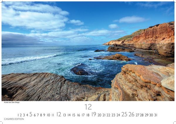 Produktbild: Kalifornien Kalender 2027 &ndash; Wandkalender | Fotokalender Nordamerika 35x50cm &ndash; Faszinierende Westk&uuml;ste mit ikonischen Motiven von K&uuml;ste, W&uuml;ste und Metropolen