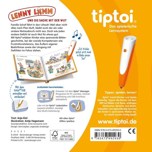 Produktbild: Tiptoi&reg; Bildergeschichten &uuml;ber den Umgang mit Gef&uuml;hlen - Lenny Lamm und die Sache mit der Wut