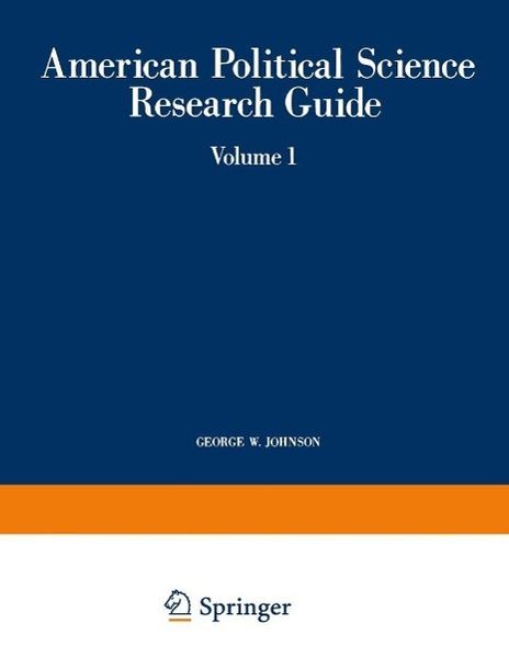 Produktbild: American Political Science Research Guide