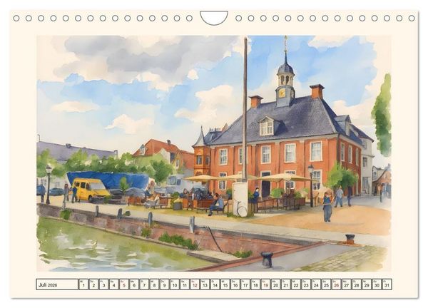Produktbild: Herz Ostfrieslands - Zauberhaftes Leer (Wandkalender 2026 DIN A4 quer), CALVENDO Monatskalender
