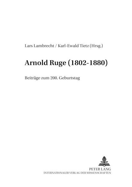 Produktbild: Arnold Ruge (1802-1880)
