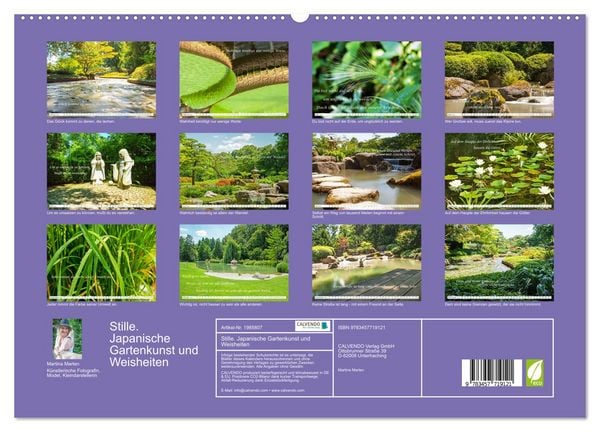 Produktbild: Stille. Japanische Gartenkunst und Weisheiten (hochwertiger Premium Wandkalender 2026 DIN A2 quer), Kunstdruck in Hochglanz