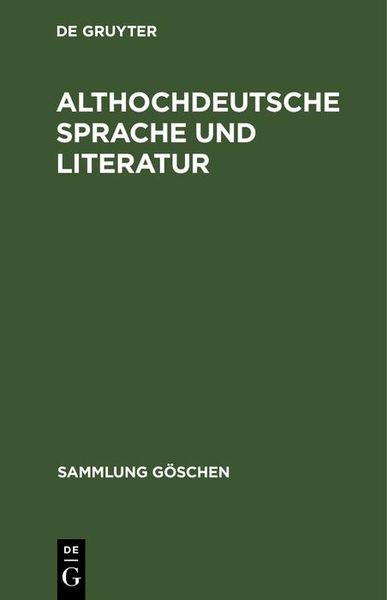 Produktbild: Althochdeutsche Sprache und Literatur