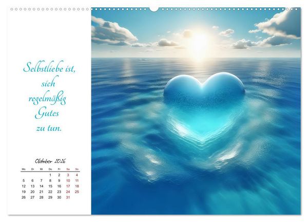 Produktbild: Dein Jahr gef&uuml;llt mit Selbstliebe (hochwertiger Premium Wandkalender 2026 DIN A2 quer), Kunstdruck in Hochglanz