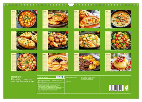 Produktbild: Herzhafte Kartoffeln. Leckeres aus der Super-Knolle (Wandkalender 2026 DIN A3 quer), CALVENDO Monatskalender