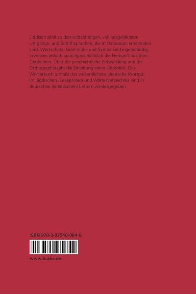 Produktbild: Jiddisches W&ouml;rterbuch