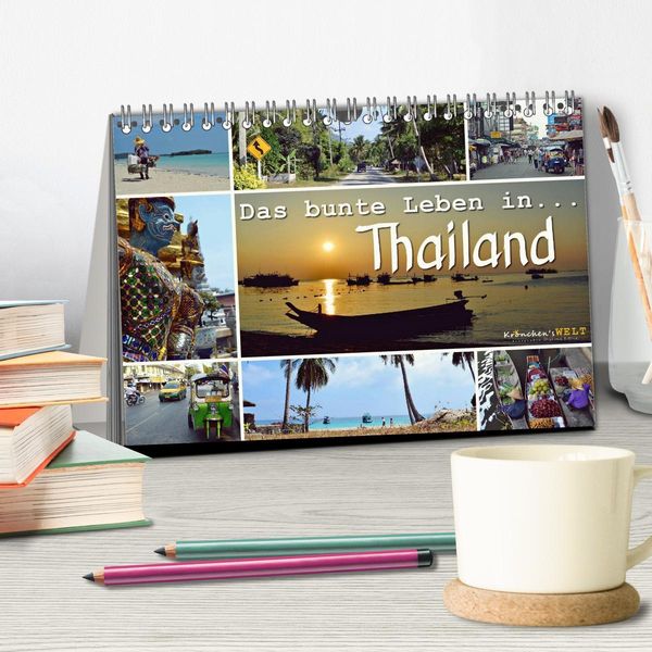 Produktbild: Das bunte Leben in Thailand (Tischkalender 2026 DIN A5 quer), CALVENDO Monatskalender