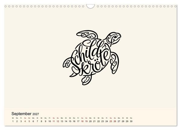 Produktbild: Buchstabentiere (Wandkalender 2027 DIN A3 quer), CALVENDO Monatskalender