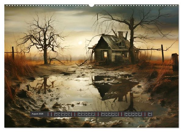 Produktbild: Unheimliche Behausungen (Wandkalender 2026 DIN A2 quer), CALVENDO Monatskalender