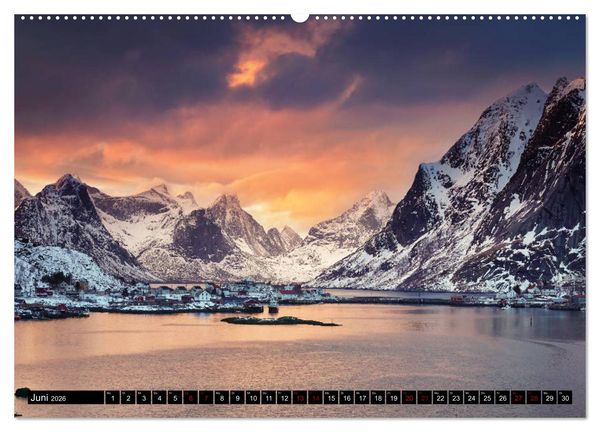 Produktbild: Lofoten Inselzauber (hochwertiger Premium Wandkalender 2026 DIN A2 quer), Kunstdruck in Hochglanz